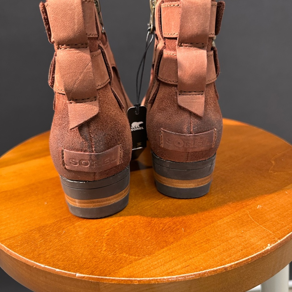 Sorel Burro Brown Waterproof Ankle Boots - Picture 3 of 15